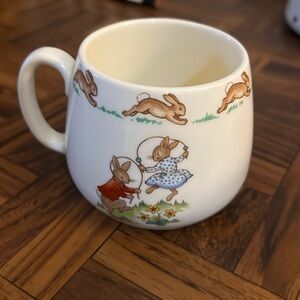 Vintage Bunnykins bone china teacup coffee cup